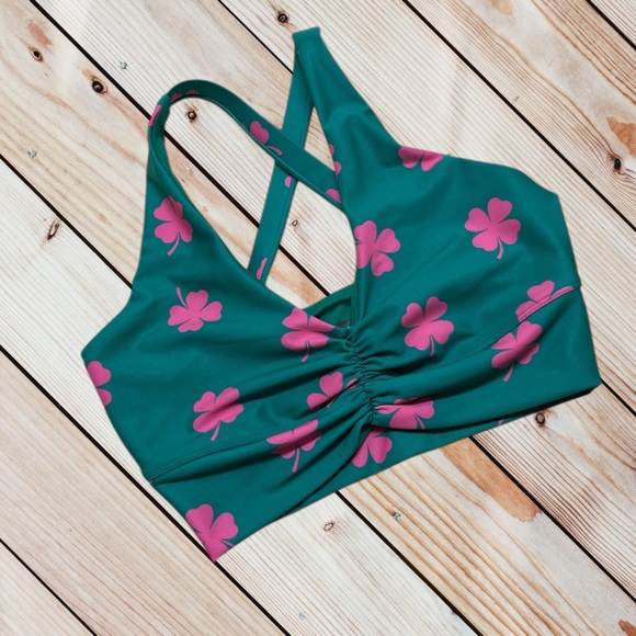 Beach Riot S Mindy lucky clover sports bra - Picture 2 of 10
